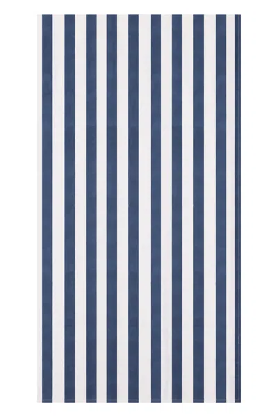 Nologo-chic Broad Stripe Cloth Table Cloth  Cotton Indigo M-l  Blue In Blue
