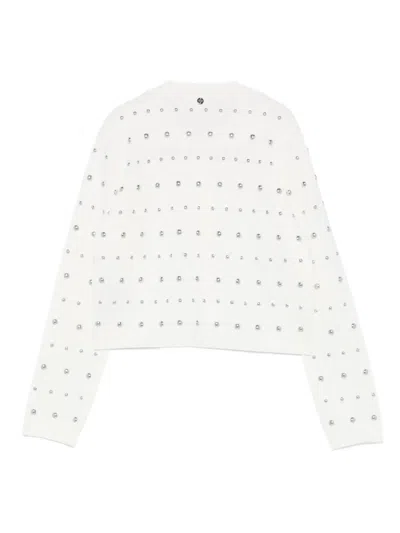 Liu •jo Cardigan With Studs In White
