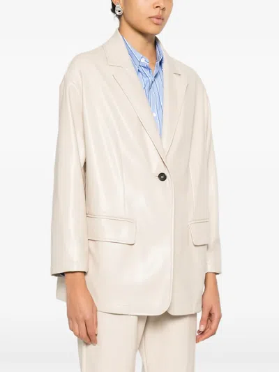 Jucca Single-button Blazer In Neutral