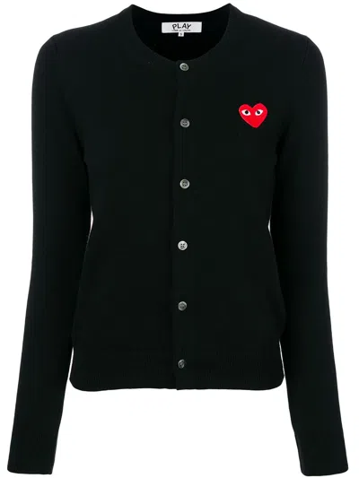 Comme Des Garçons Single-breasted Cardigan Sweater In Black