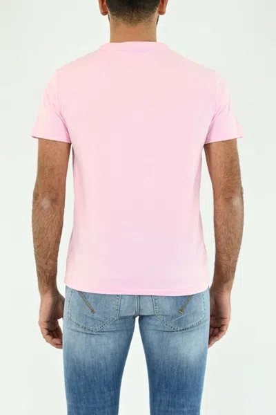 Ralph Lauren Logo Embroidered Round Neck T-shirt In Pink