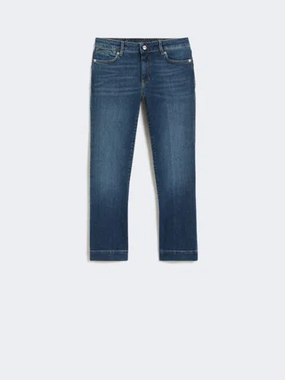 Max Mara Perfect-fit Low-rise Mini Flare Trousers In Blue