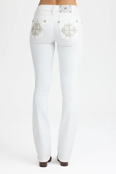 Miss Me Adelaide Cross Bootcut Jeans - 34 / 30" / White In White