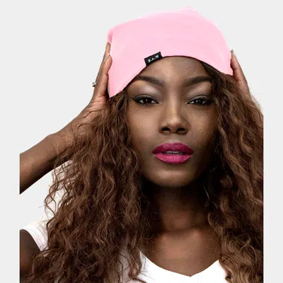 Fashnzfab Solid Satin Lined Beanie Hat In Pink
