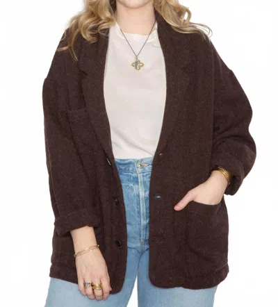 Elsa Esturgie Justice Wool Jacket In Brown In Brown