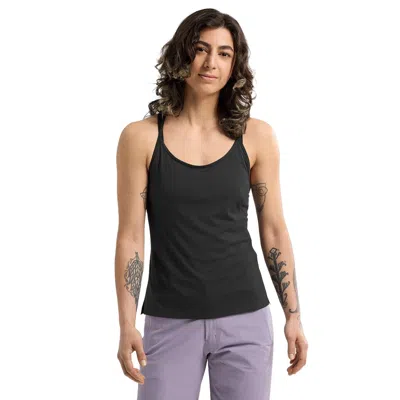 Arc'teryx Silene Tank Top Women's Heather Black Climbing Performance Red685 In Black