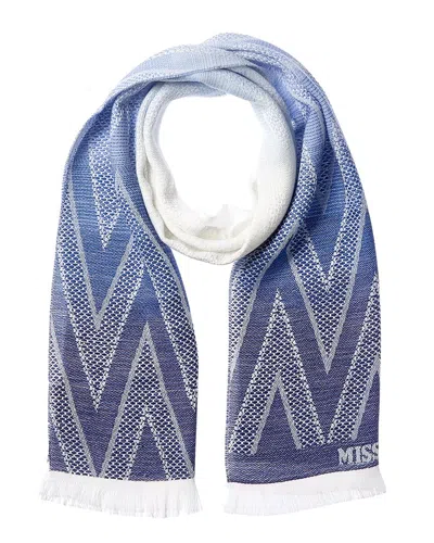 Missoni Wool-blend Scarf In Blue