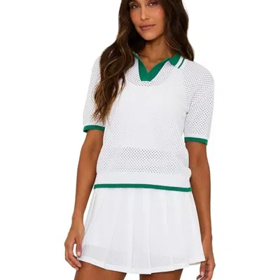 Beach Riot Giana Br49260s5 Top Womens Courtside White Short Sleeve Gbo953