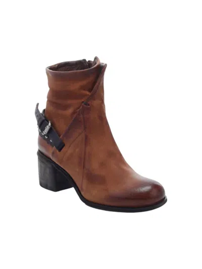 As98 Women's Baird Leather Boot In Calvados In Brown
