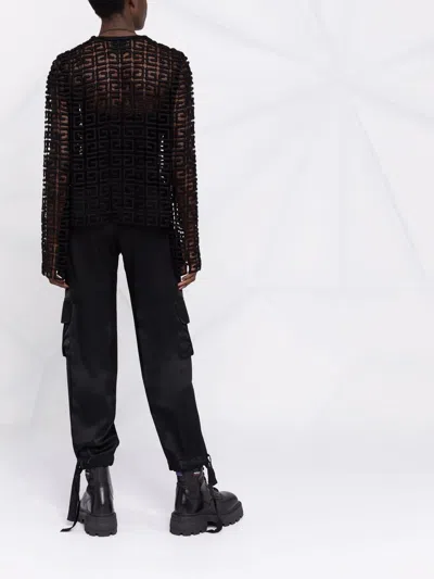 Givenchy 4g Guipure Cardigan Jacket In Black