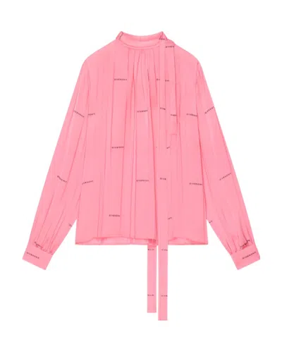 Givenchy Logo Knot Shirt In Pink