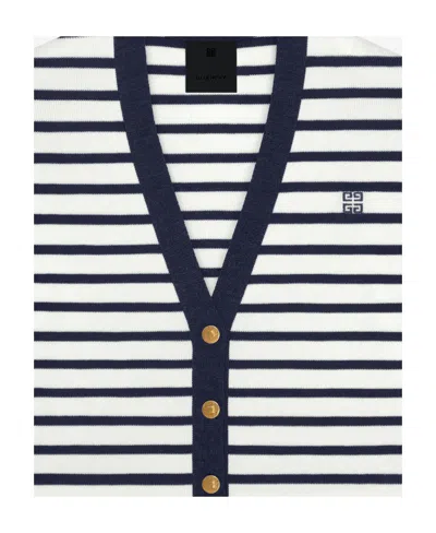 Givenchy Sailor Cardigan In Cotton In Multi