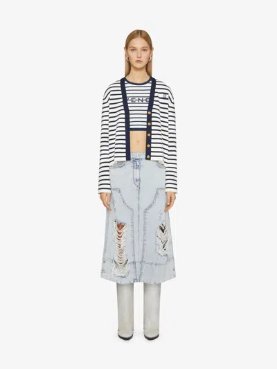 Givenchy Sailor Cardigan In Cotton In Multi