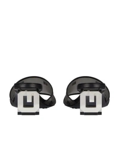 Givenchy G Cube Mules In 4g Transparent Mesh In Black