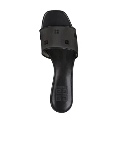 Givenchy G Cube Mules In 4g Transparent Mesh In Black