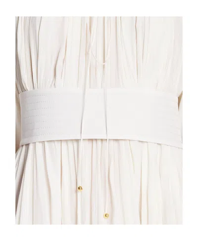 Lanvin A Short Dress With Lotus Leaf Edges In White
