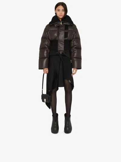Givenchy Short Quilted Down Jacket In Brown