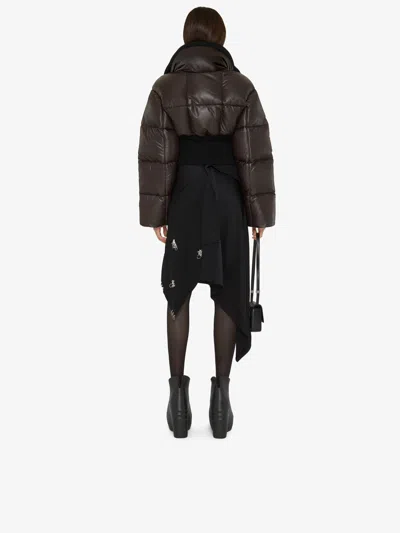 Givenchy Short Quilted Down Jacket In Brown