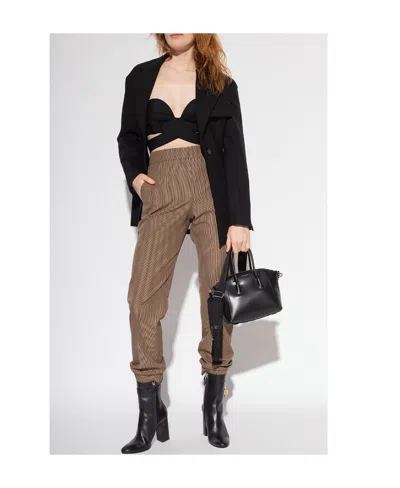 Givenchy Houndstooth Trousers In Brown
