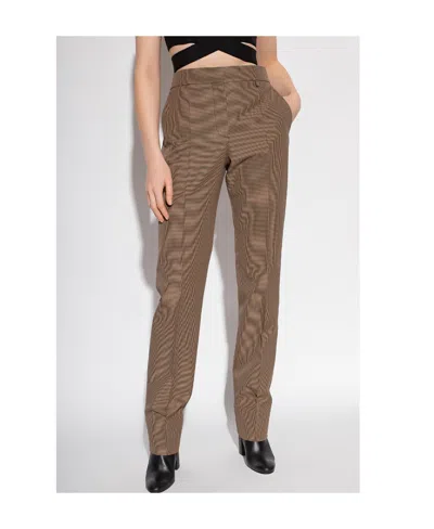Givenchy Houndstooth Trousers In Brown