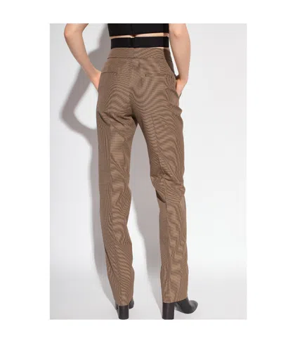 Givenchy Houndstooth Trousers In Brown