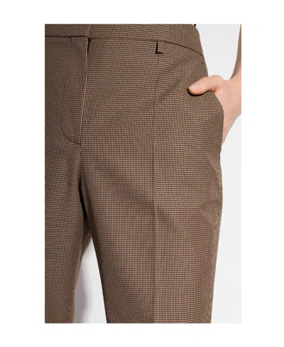 Givenchy Houndstooth Trousers In Brown