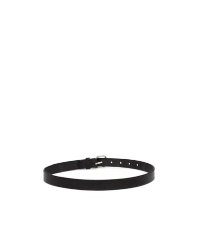 Isabel Marant Zap Leather Belt In Black