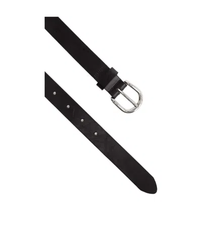 Isabel Marant Zap Leather Belt In Black