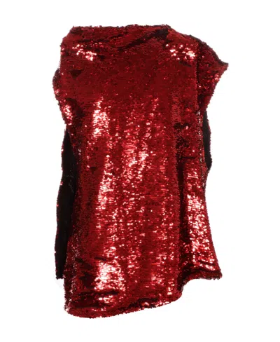 Jw Anderson Sequined Asymmetric Blouse In Multi