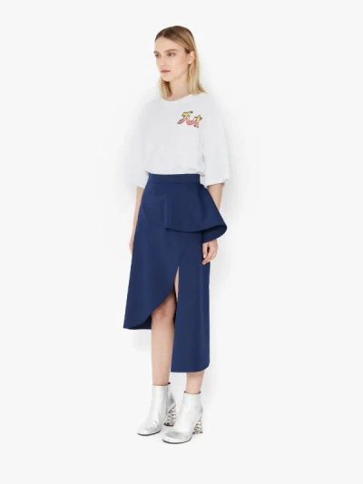 Jw Anderson Peplum-waist Asymmetric Skirt In Multi