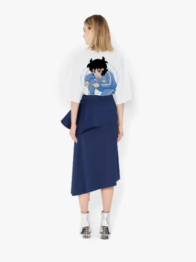 Jw Anderson Peplum-waist Asymmetric Skirt In Multi