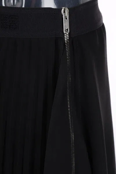 Givenchy Asymmetrical Pleated Skirt In Brown