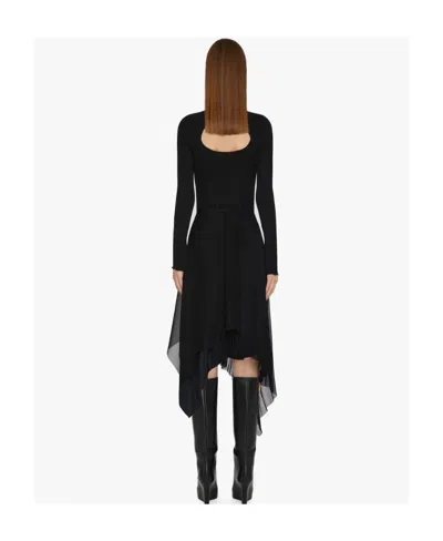 Givenchy Asymmetrical Pleated Skirt In Brown