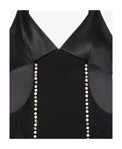 Givenchy Gown In Silk With Lace And Beads In Black