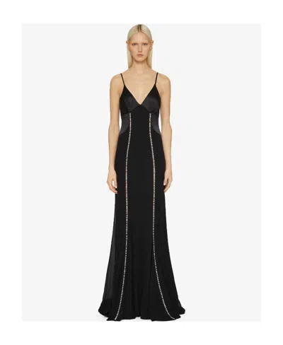 Givenchy Gown In Silk With Lace And Beads In Black
