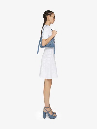 Givenchy 4g Jacquard Flared Mini Dress In White