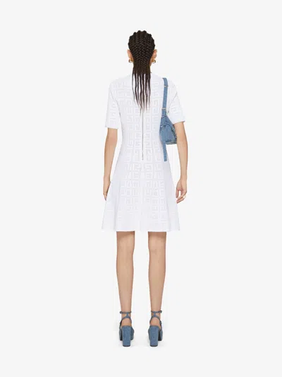 Givenchy 4g Jacquard Flared Mini Dress In White