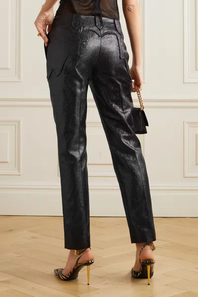 Tom Ford Lamé Straight Casual Pants In Multi