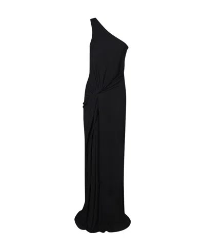 Tom Ford One-shoulder Side-slit Gown In Black