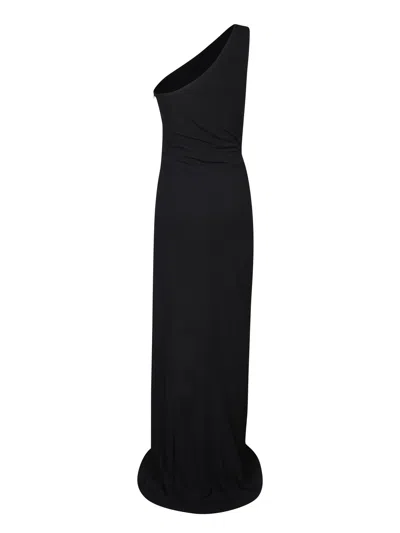 Tom Ford One-shoulder Side-slit Gown In Black