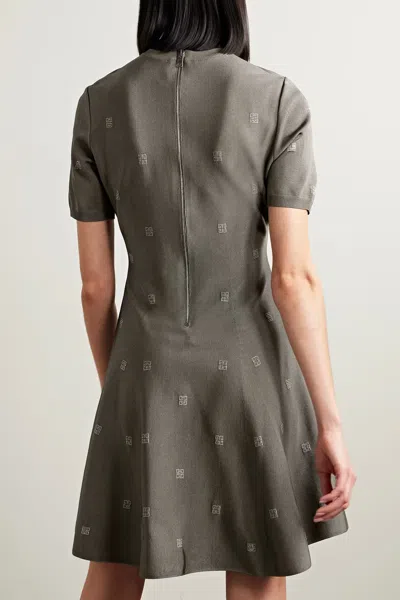 Givenchy 4g Jacquard Dress In Green