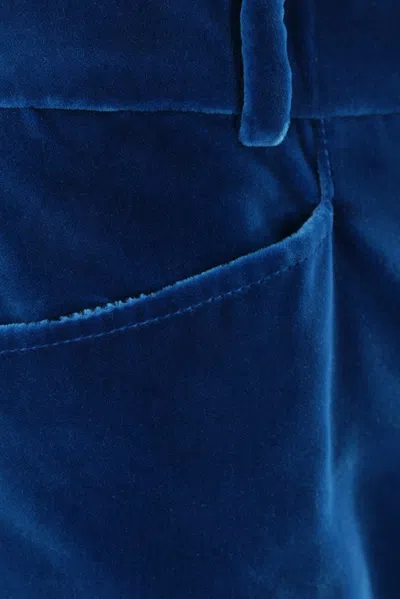 Tom Ford Velvet Flare Trousers In Blue