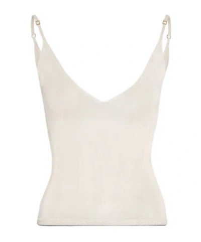 Jacquemus La Maille Spallina Sheer Tank Top In Neutral