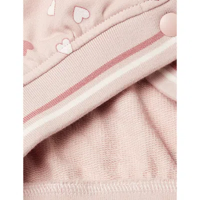 Benetton Multicolored Heart-print Cotton-jersey Bomber Jacket 18 Months-5 Year In Multi