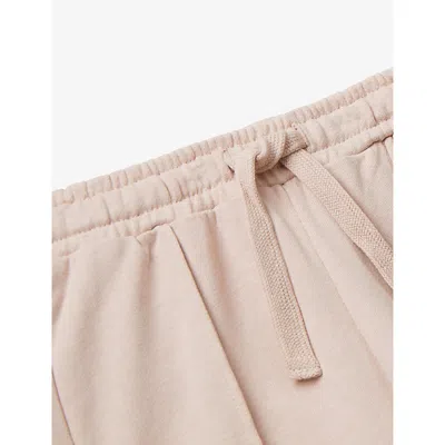 Benetton Coral Logo-tag Wide-leg Cotton Trousers 18 Months-5 Year In Orange