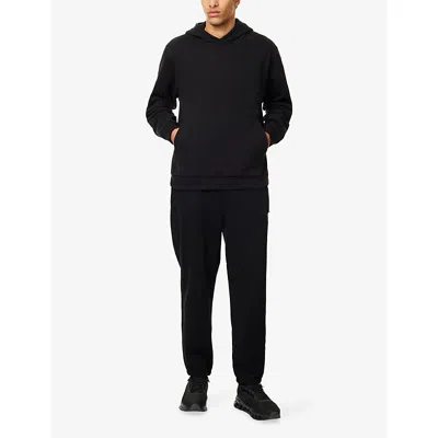 Lululemon Mens Black Steady State Relaxed-fit Cotton-blend Hoodie Xl In Black