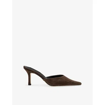 Tony Bianco Womens Brown Suede Sicily Suede Heeled Mules Eur 37 / 4 Uk In Brown