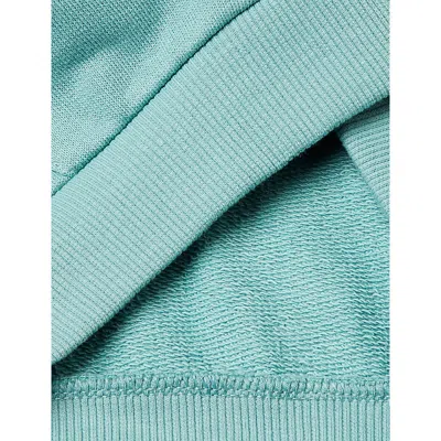 Benetton Pale Green Zipped Graphic-print Cotton Hoody 18 Months-5 Year In Green