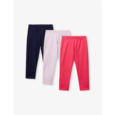 Benetton Multicolored Logo Three-piece Stretch-cotton Legging Set 18 Months-5 In Multi