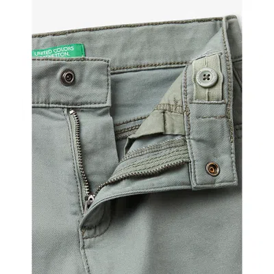 Benetton Khaki Straight-leg Regular-fit Cotton Trousers 18 Months-5 In Green